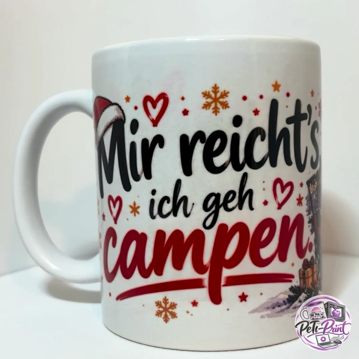 Camper-Tasse Wohnmobil Weihnachten – Vorderseite