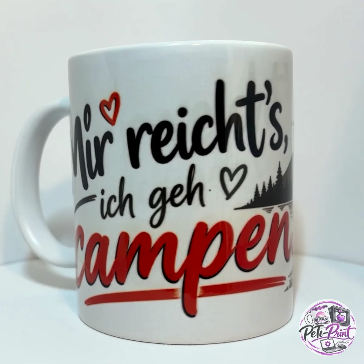 Camper-Tasse Wohnmobil Orange – Vorderseite