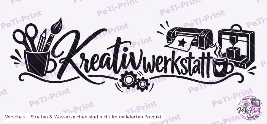 Tür-Tattoo Kreativwerkstatt mit Plotter und 3D-Drucker