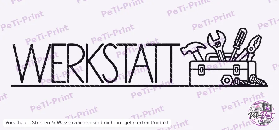 Tür-Tattoo Werkstatt im modernen Linien-Stil
